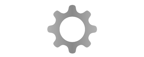 Black and white vector cog